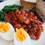 homemade baked beans with smoked ham