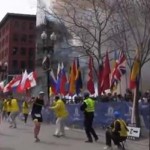 Bomb going off during the Boston Marathon