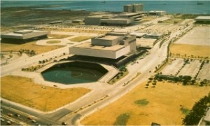 Aerial view of the Cultural Centre of the Philippines or CCP in Manila