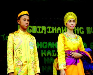 Muslim couple in ceremonial attires