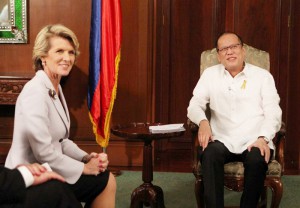 Australian Foreign Minister Julie Bishop calls on PH Pres. Noyoy Aquino