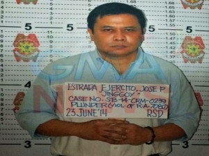 Mugshot: Senator Jinggoy Estrada, Photocredits GMA News