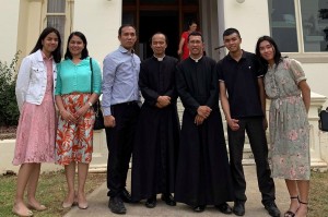 Filipino priest and family